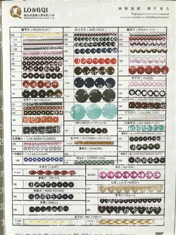 珠片規(guī)格表